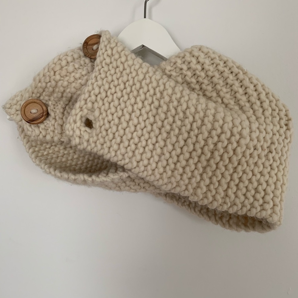 Homemade alpaca blend tube scarf